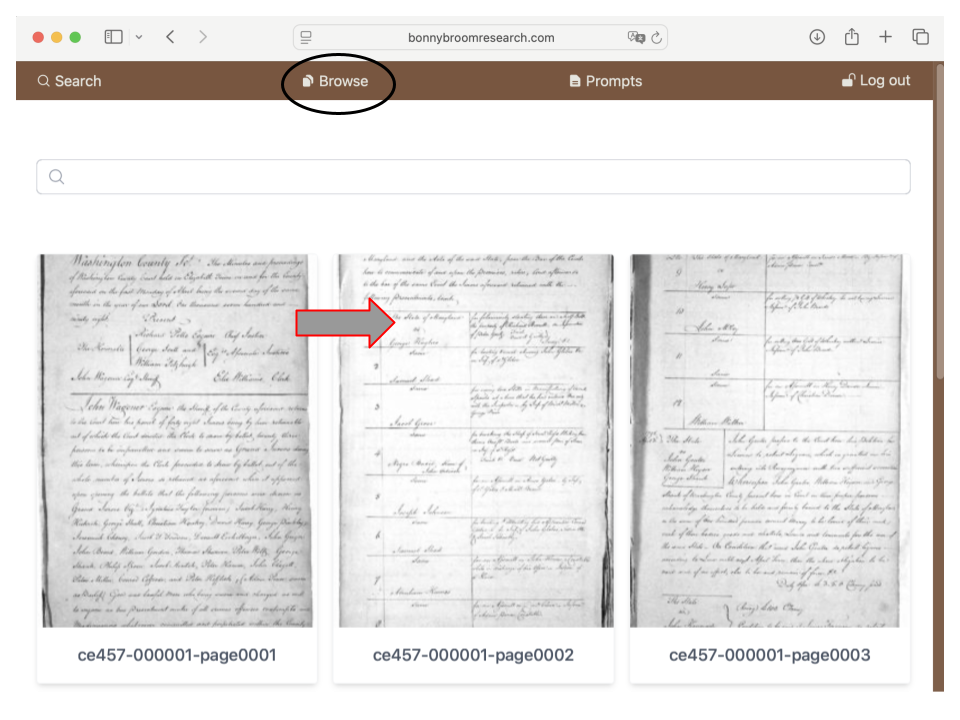 Transcription Page