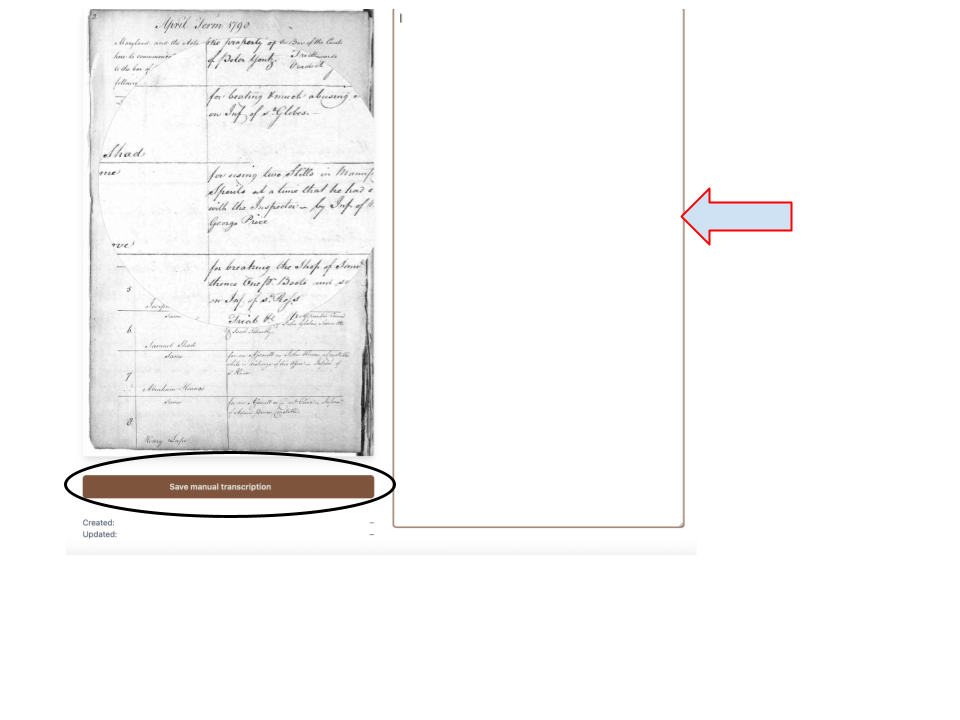 Transcription Page